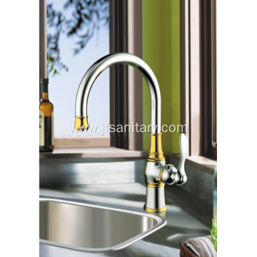 Copper Single Hole Kitchen Sink Mixer Faucet Chrome